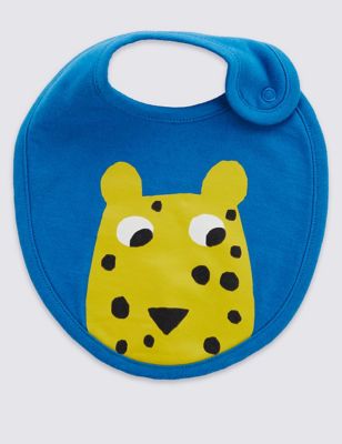 Pure Cotton Leopard Print Bib